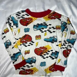 Vintage Disney Pixar Cars Lightning McQueen Pajama Top Boys Size 8 LS